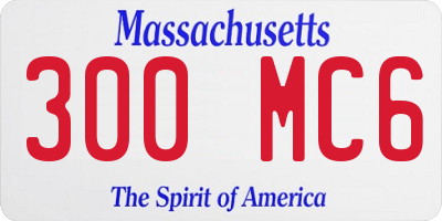 MA license plate 300MC6