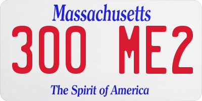 MA license plate 300ME2