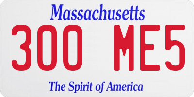 MA license plate 300ME5