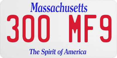 MA license plate 300MF9