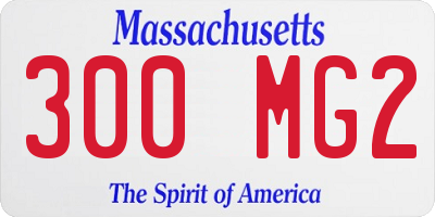 MA license plate 300MG2