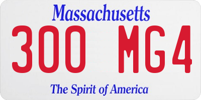 MA license plate 300MG4