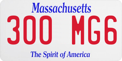 MA license plate 300MG6