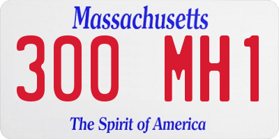 MA license plate 300MH1