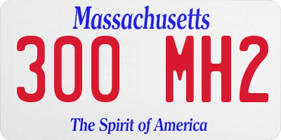 MA license plate 300MH2