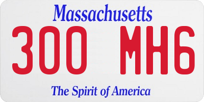 MA license plate 300MH6
