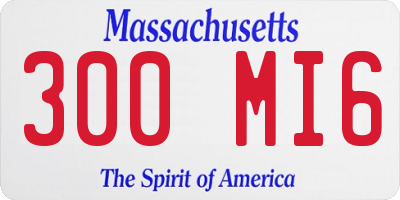 MA license plate 300MI6