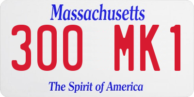MA license plate 300MK1