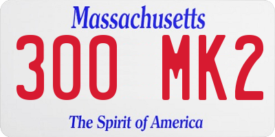 MA license plate 300MK2