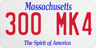 MA license plate 300MK4