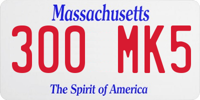 MA license plate 300MK5