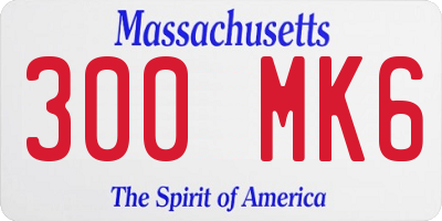 MA license plate 300MK6