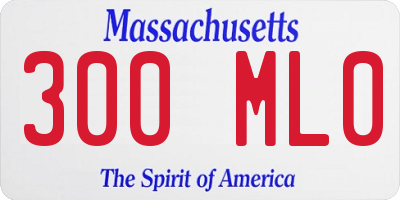 MA license plate 300ML0
