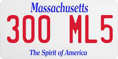 MA license plate 300ML5