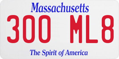 MA license plate 300ML8