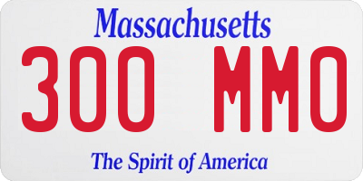 MA license plate 300MM0