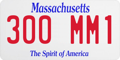 MA license plate 300MM1