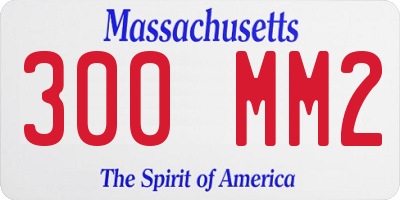 MA license plate 300MM2