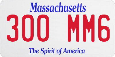 MA license plate 300MM6