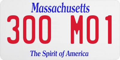 MA license plate 300MO1