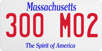 MA license plate 300MO2