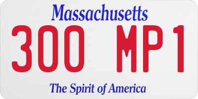 MA license plate 300MP1
