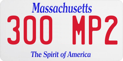 MA license plate 300MP2