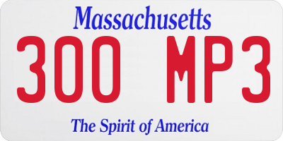 MA license plate 300MP3