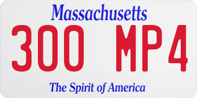 MA license plate 300MP4