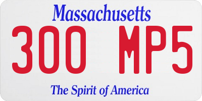 MA license plate 300MP5