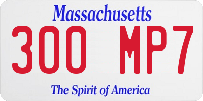 MA license plate 300MP7