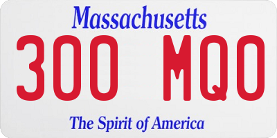 MA license plate 300MQ0