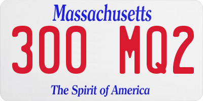 MA license plate 300MQ2