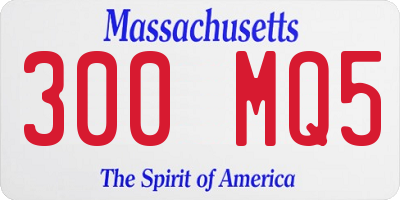 MA license plate 300MQ5