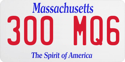 MA license plate 300MQ6