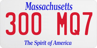 MA license plate 300MQ7