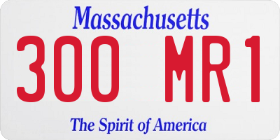 MA license plate 300MR1
