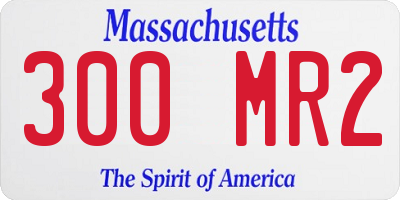 MA license plate 300MR2
