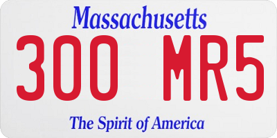 MA license plate 300MR5