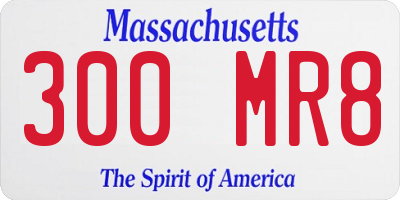 MA license plate 300MR8