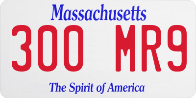 MA license plate 300MR9