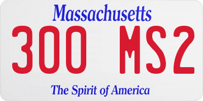 MA license plate 300MS2