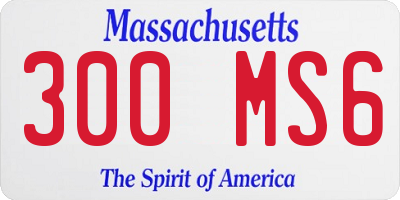 MA license plate 300MS6