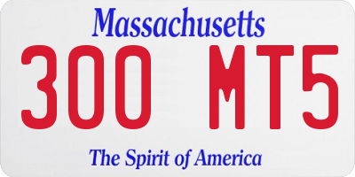 MA license plate 300MT5
