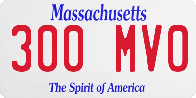 MA license plate 300MV0
