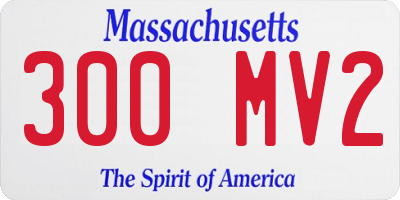 MA license plate 300MV2