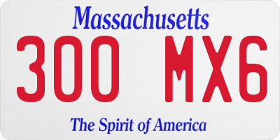 MA license plate 300MX6