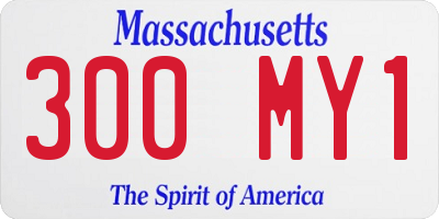 MA license plate 300MY1