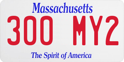 MA license plate 300MY2