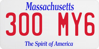 MA license plate 300MY6